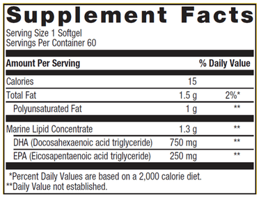 OmegaGenics Neuro 1000 60 softgels * Metagenics Supplement - Conners Clinic